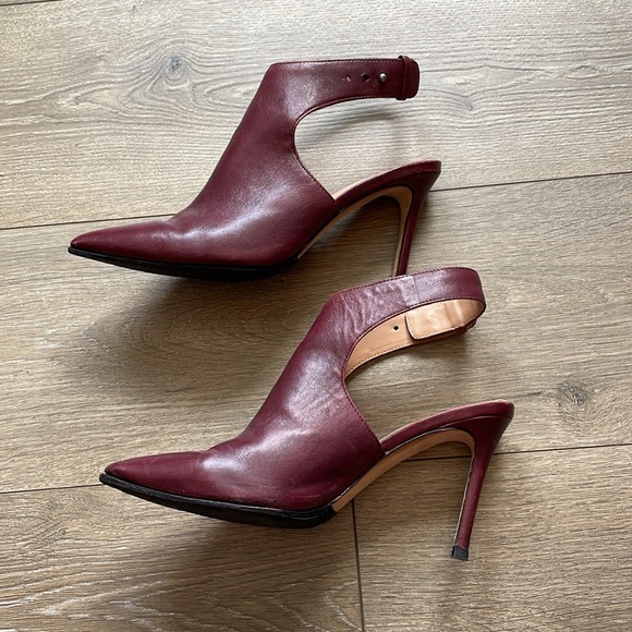 Halston Heritage Betty Leather Slingback Booties - Picture 12 of 12